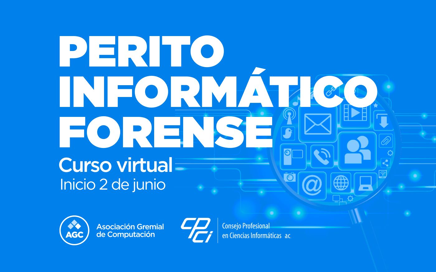 Curso de Perito Informático con beneficio exclusivo para afiliados a la AGC